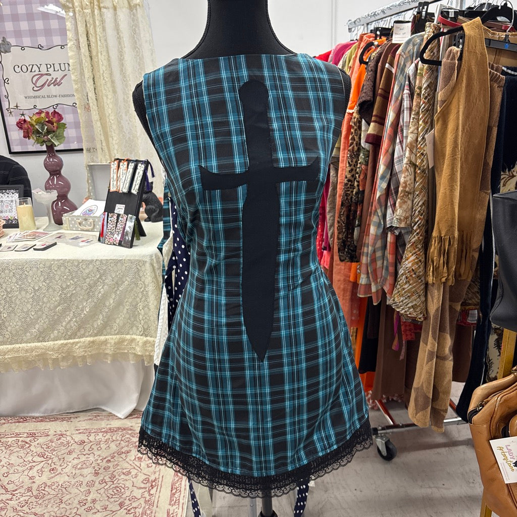 Custom Crusader Sword Dress - Made from Thrifted Fabrics