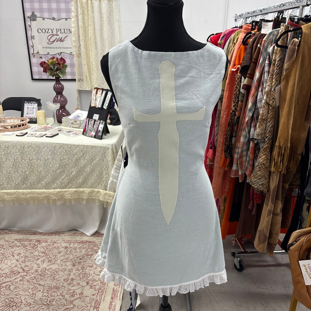 Custom Crusader Sword Dress - Made from Thrifted Fabrics